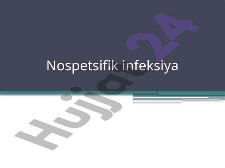 Nospetsifik infeksiya va gonokokklar tahlili