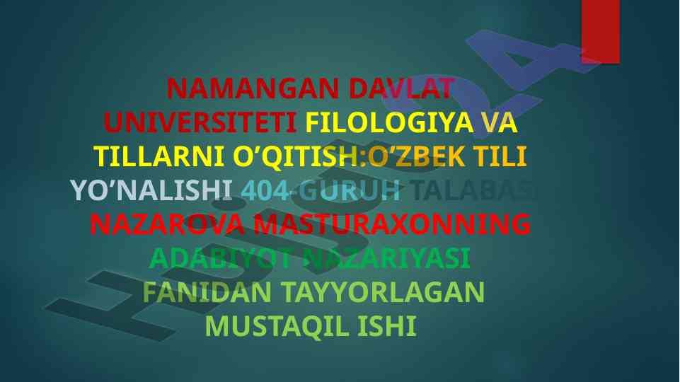 Faxriyor ijodida o'ziga xoslik va adabiyot tahlili