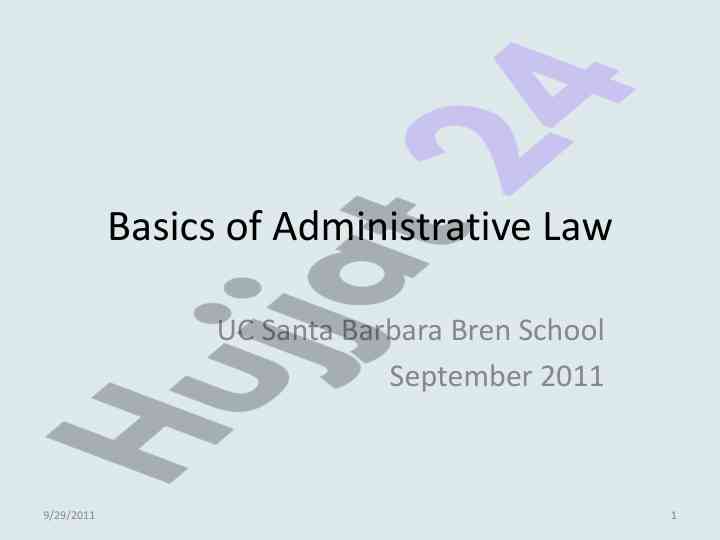 Basics of administrative law overview and key concepts