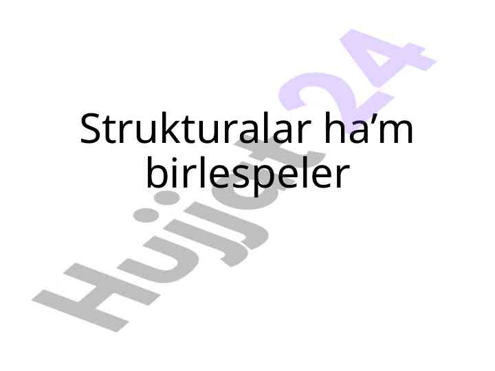 Strukturalar ha’m birlespeler mavzusi bo'yicha qo'llanma