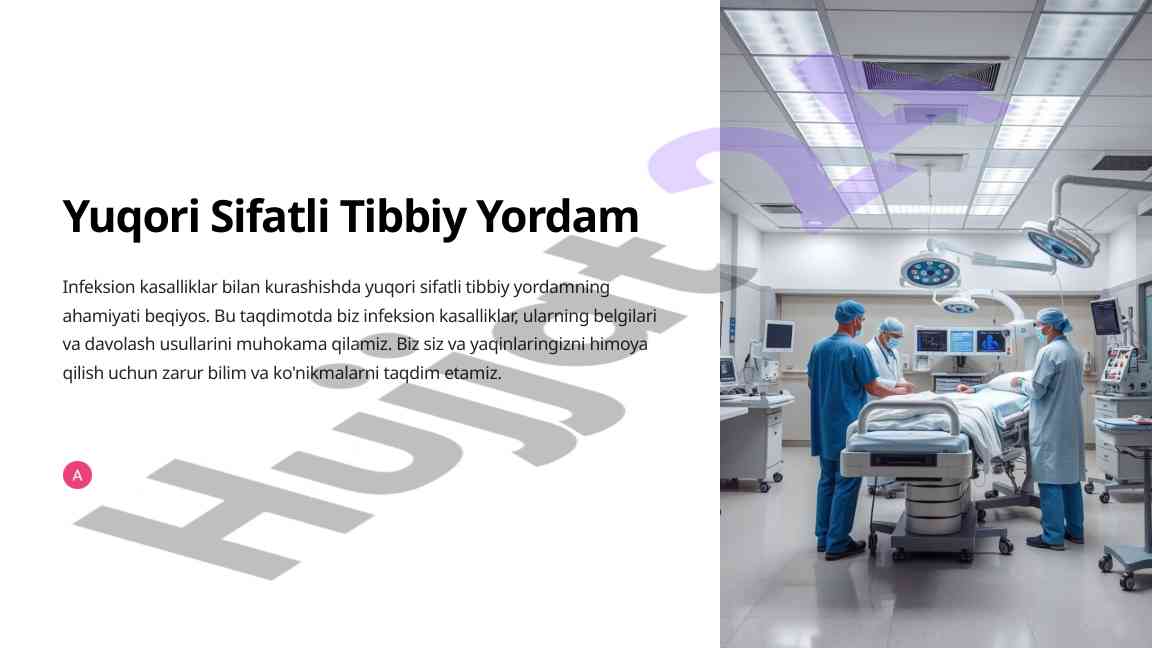 Infeksion kasalliklar bilan kurashishda tibbiy yordam