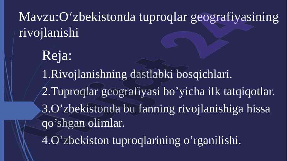 O‘zbekistonda tuproqlar geografiyasining rivojlanishi
