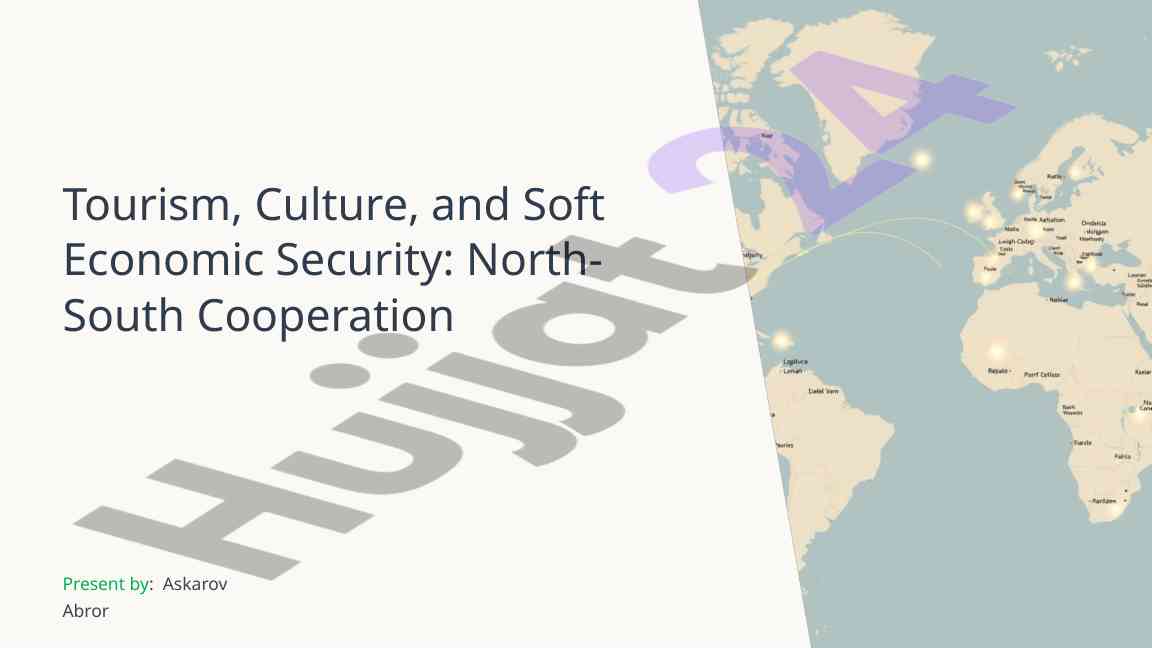 Tourism culture and economic security cooperation
