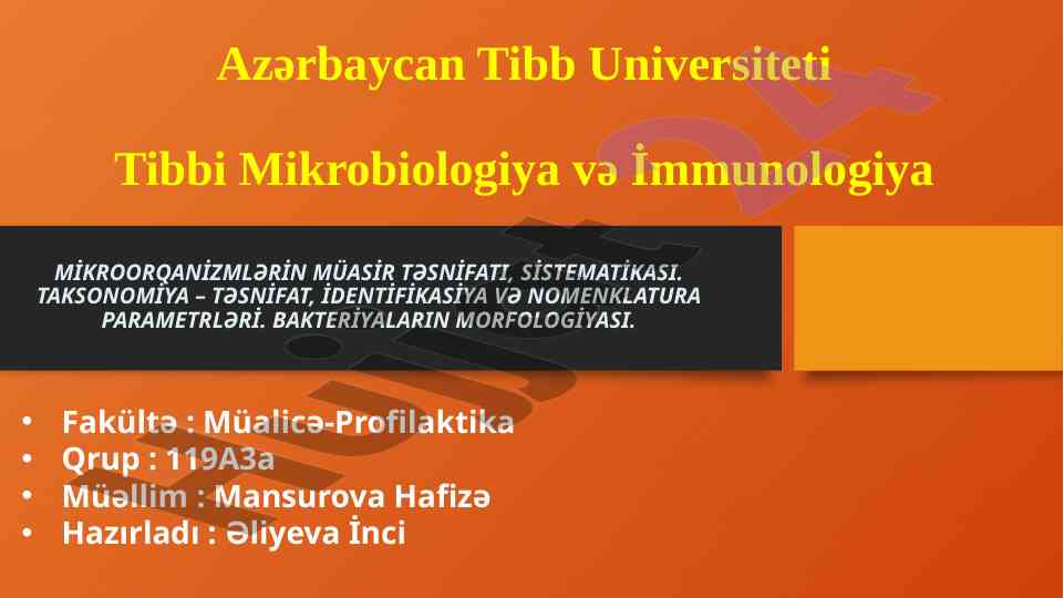 Mikroorqanizmlərin müasir təsnifatı və sistematikası