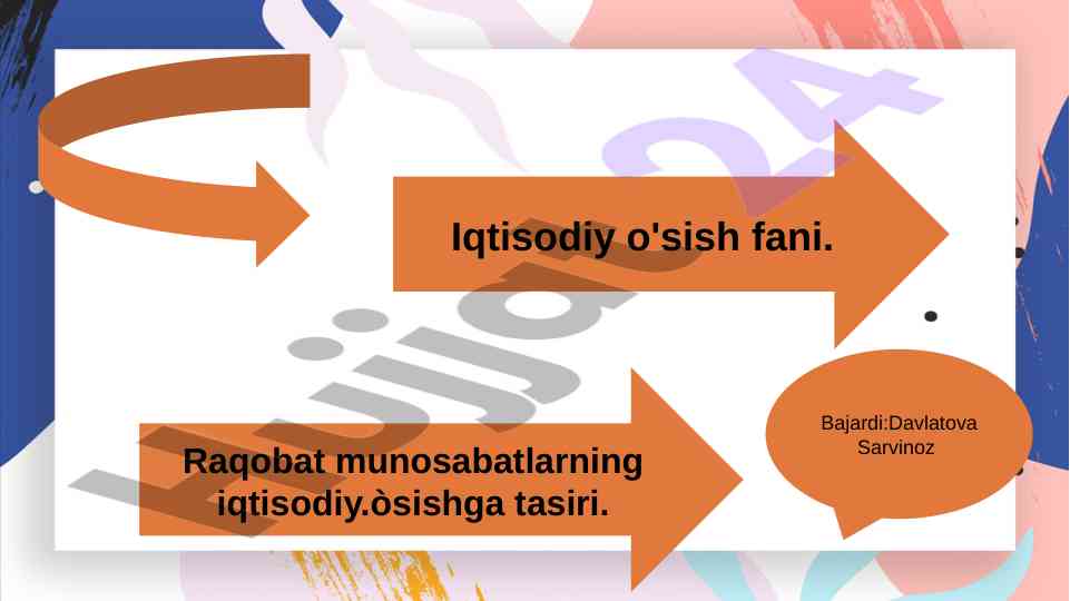 Raqobat munosabatlarining iqtisodiy o'sishga tasiri