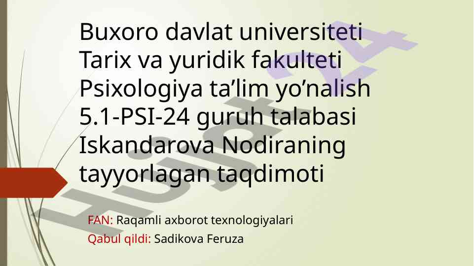 Xxi asr ilg‘or texnologiyalari va ularning ta'siri