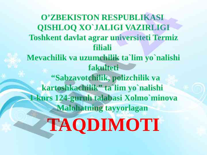 So'zlarning ma'noli qismlari taqdimoti