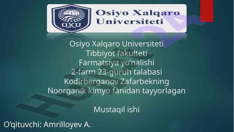Molekulalararo ta'sirlar va vodorod bog'lanish