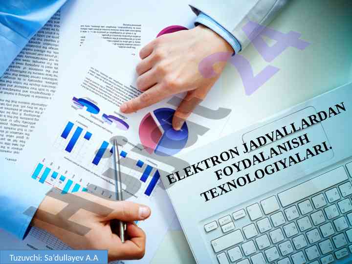 Ms excel elektron jadvali va foydalanish texnologiyalari