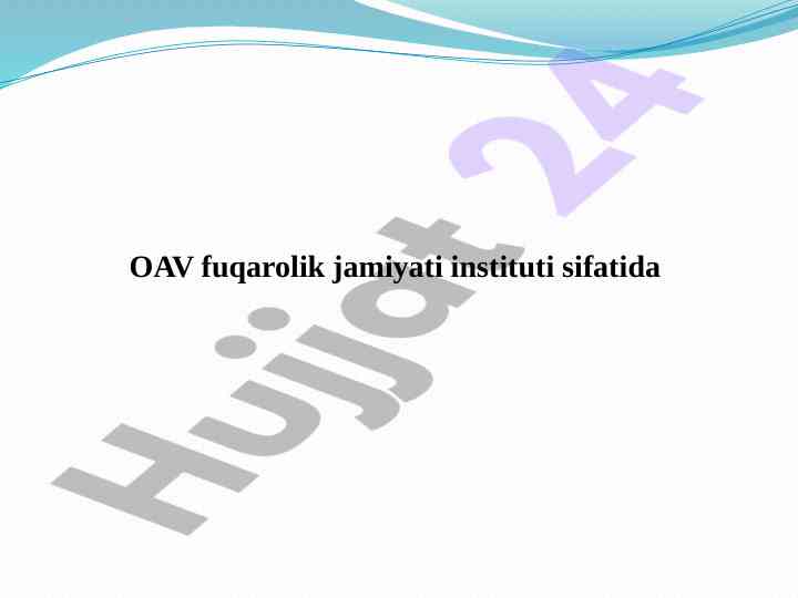 Ommaviy axborot vositalarining rivojlanishi o‘zbekistonda