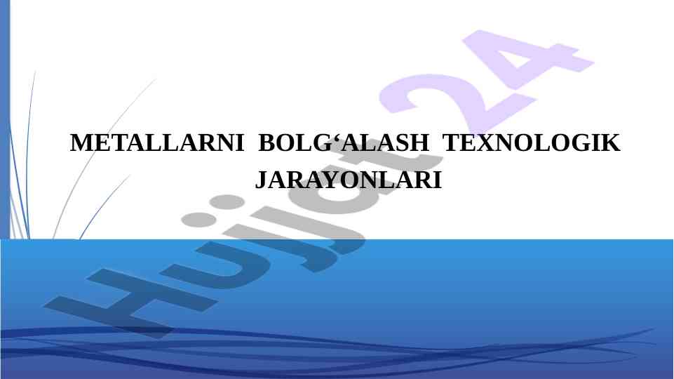 Metallarning bolg‘alash texnologik jarayonlari