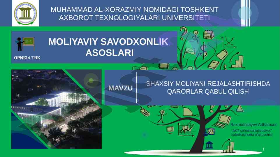 Moliya asoslarini rejalashtirishda qaror qabul qilish