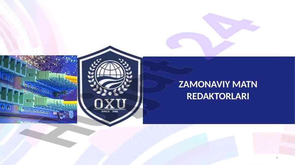 Zamonaviya matn redaktorlari imkoniyatlari