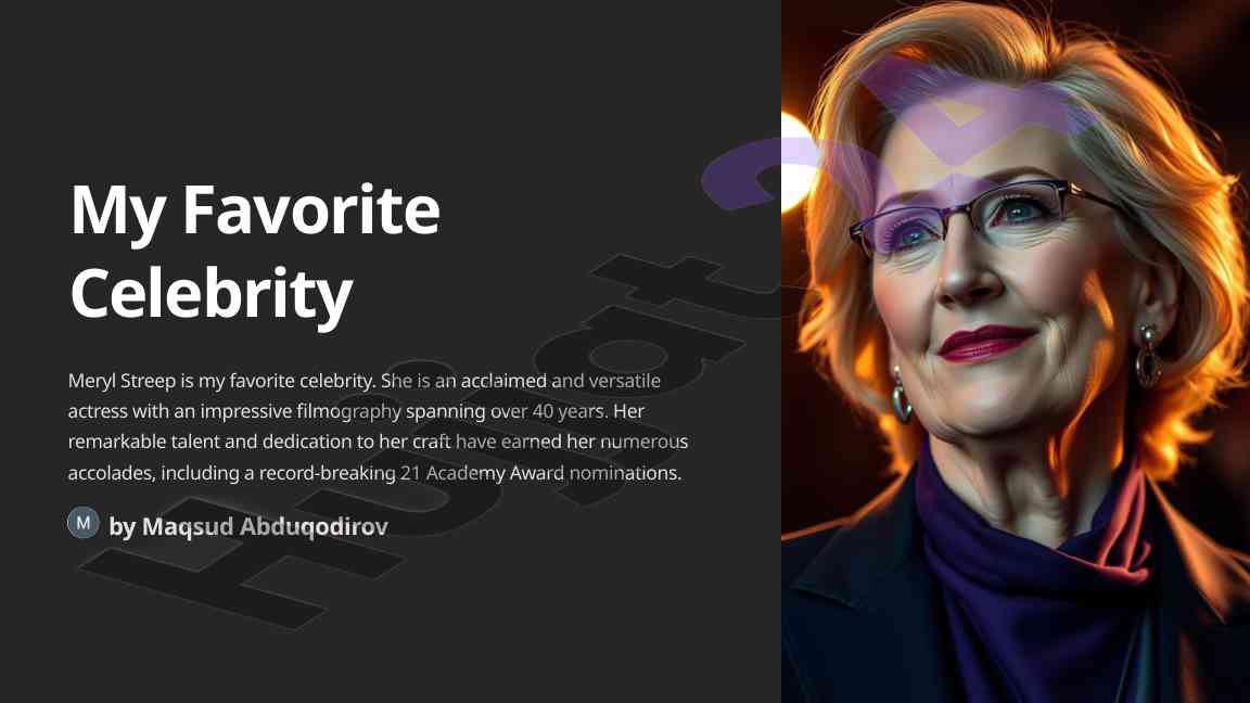 Meryl streep: acclaimed actress and advocate