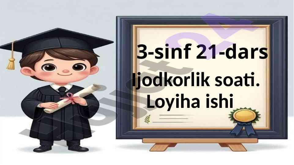 Ijodkorlik soati 3-sinf dars ishlari