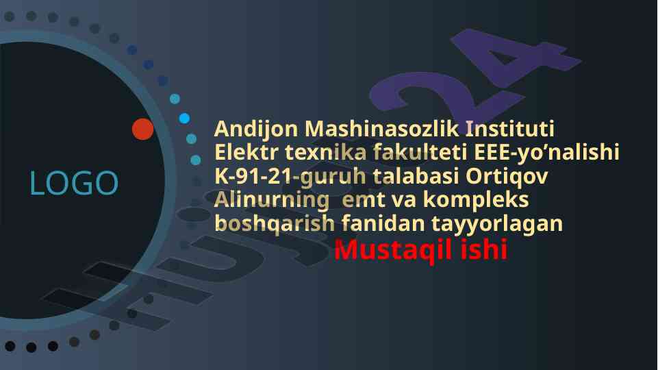 O'zgaruvchan tok matorining matematik tasviri tahlili