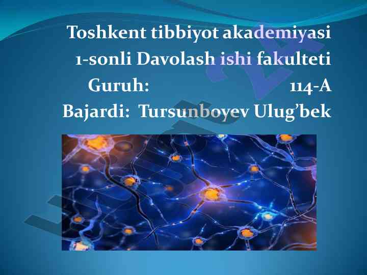 Nevroz kasalligi haqida mukammal o'rganish