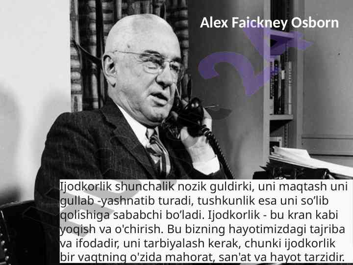 Ijodkorlik va uning hayotimizdagi o’rni