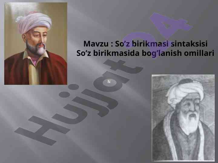 So‘z birikmasi sintaksisi tahlili