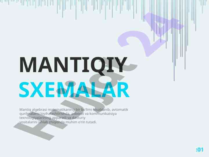 Mantiq algebrasi va avtomatik qurilmalar