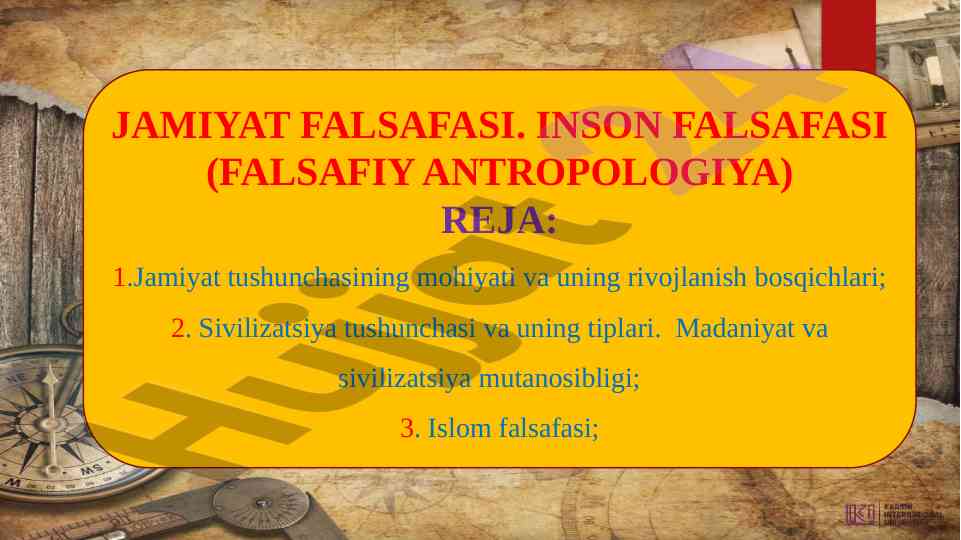 Jamiyat falsafasi va inson falsafasi tahlili