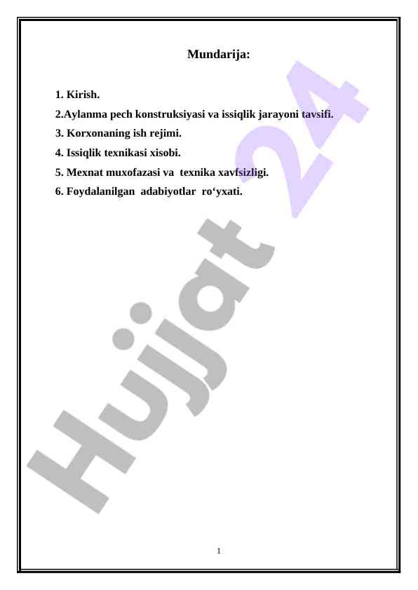 Issiqlik texnikasi va energiya oziqlanishi