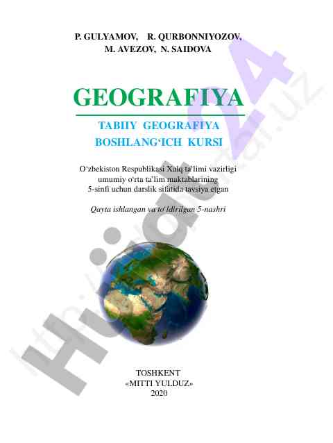 Geografiya tabiiy geografiya boshlang‘ich kursi darsligi