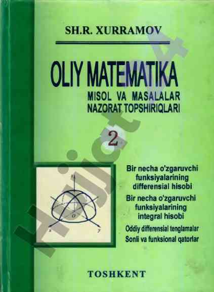 Oliy matematika masalalar nazorat topshiriqlari