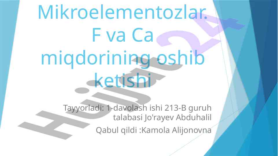Mikroelementlar va ularining balansi muhimligi