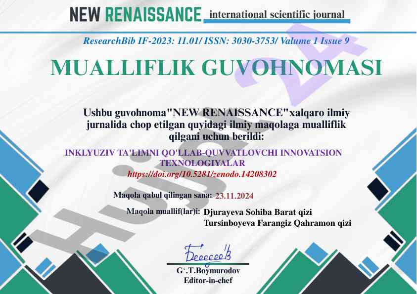 Innovatsion texnologiyalar va inkluziv ta'lim