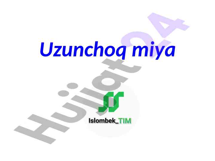 Uzunchoq miya 