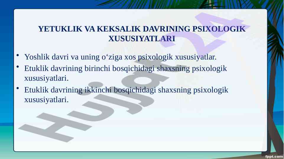 Yoshlar psixologiyasi va mehnat faoliyati