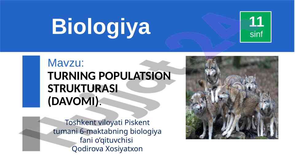 Turning populatsion strukturasi davomi