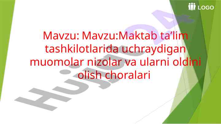 Maktab ta’lim tashkilotlarida muomolarni oldini olish