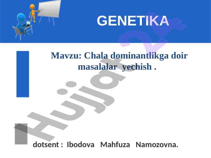 Chala dominantlikga doir masalalar yechish
