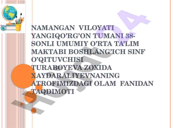 Kuzda hayvonlar va hasharotlar hayoti taqdimoti