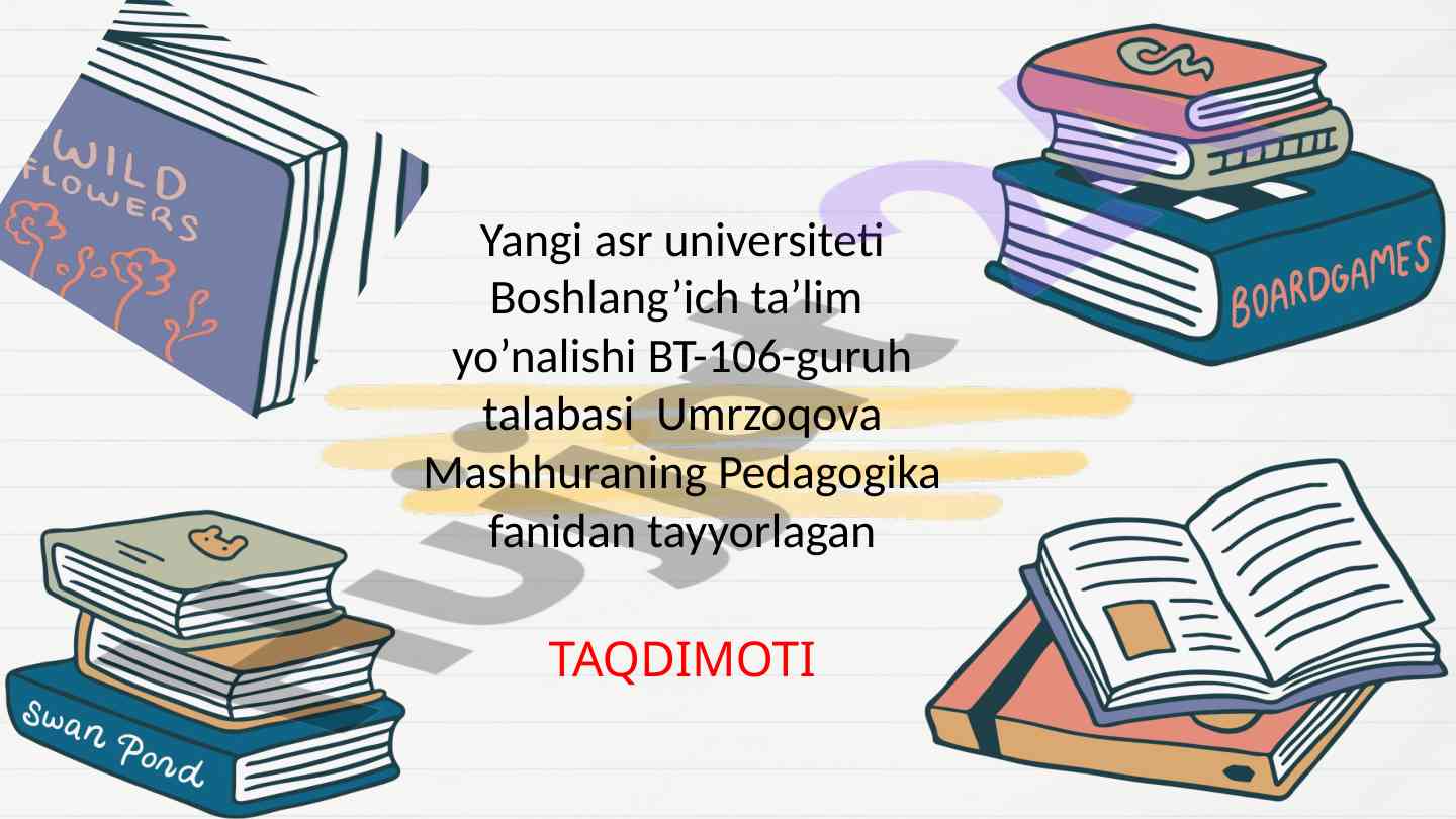 Boshlang‘ich ta’limni tashkil etish usullari