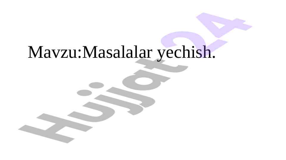 Jismning hajmi va og‘irlik kuchlarini hisoblash