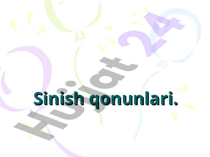 Yorug’likning sinishi va sinish qonunlari