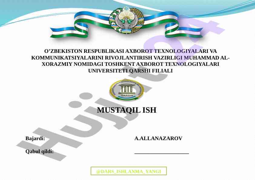 Tarmoqda saqlash va bulut ma’lumotlari