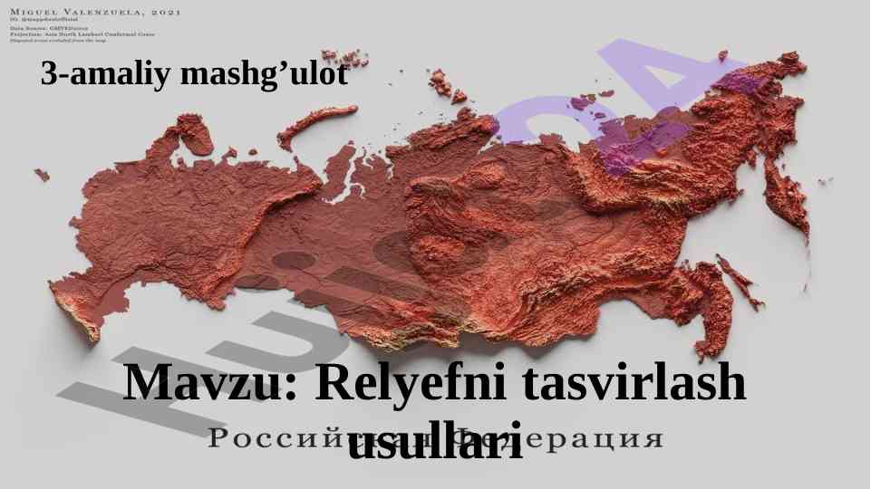 Relyefni tasvirlash usullari amaliy mashg'ulot