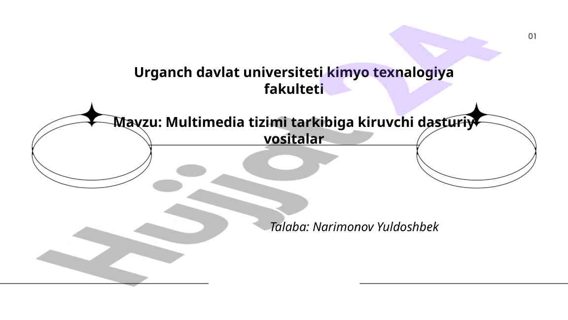 Multimedia Tizimi Tarkibiga Kiruvchi Dasturiy Vositalar