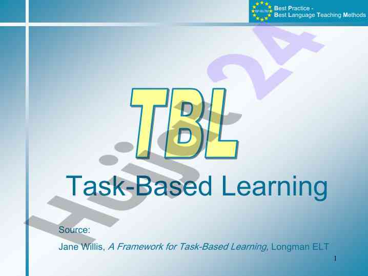 Task-based language teaching methods overview