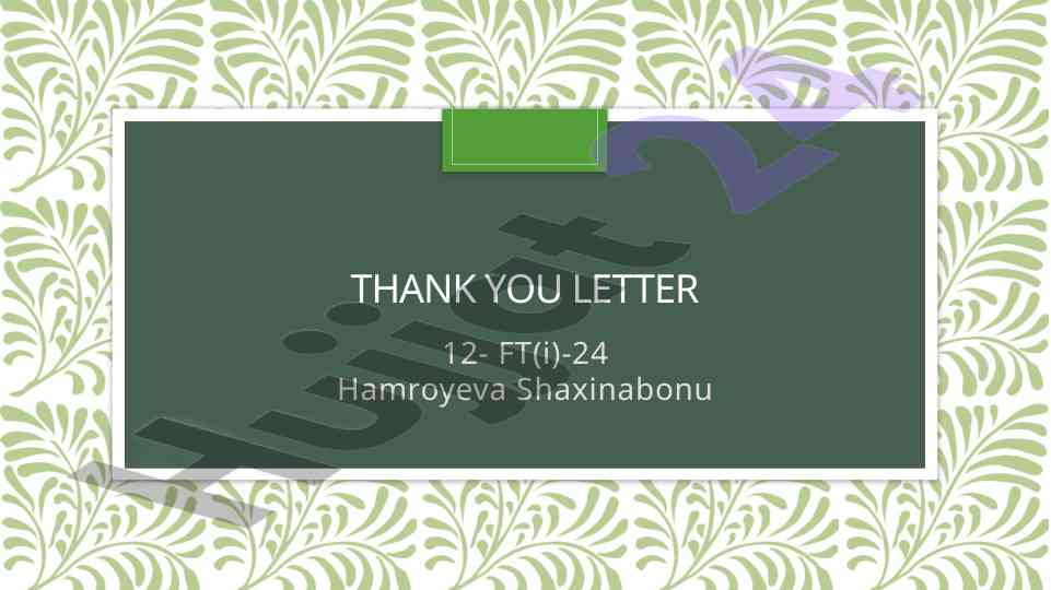 Thank you letter writing guide for various situations