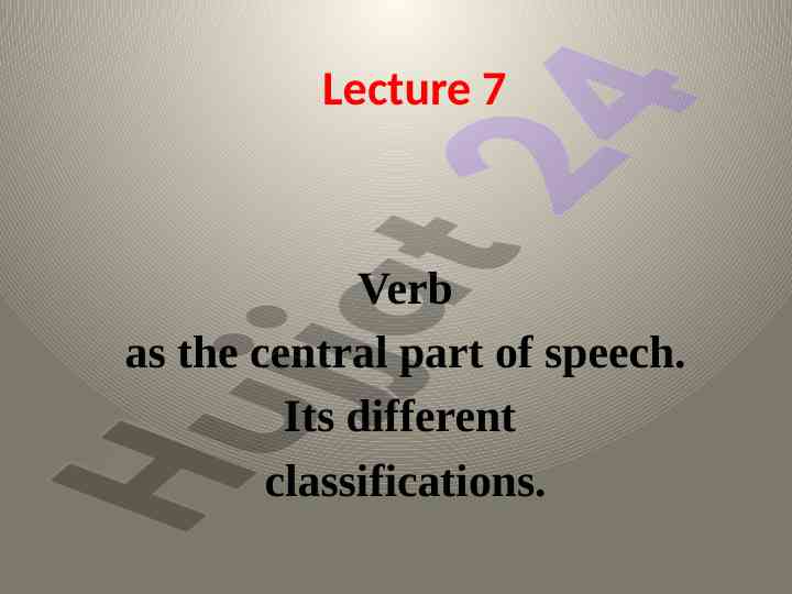 Verb classifications and their functions in english