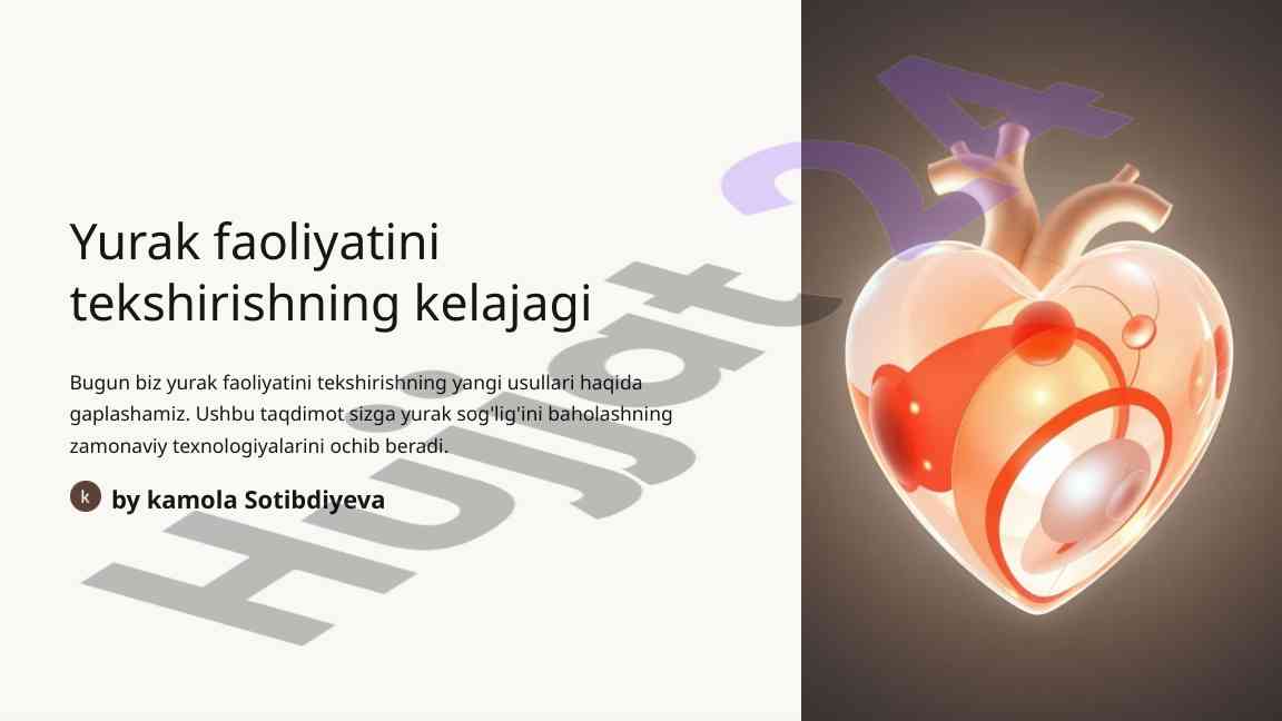 Yurak faoliyatini tekshirish yangi usullari taqdimoti