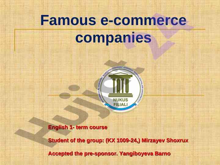 Famous e-commerce companies and business models