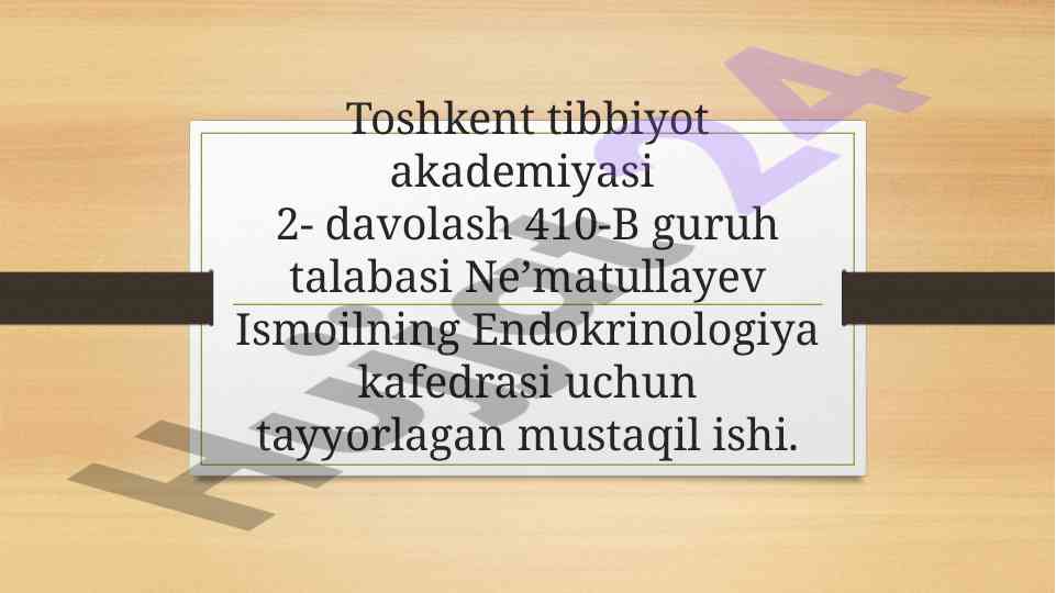 Kushing kasalligi va davolash usullari tahlili
