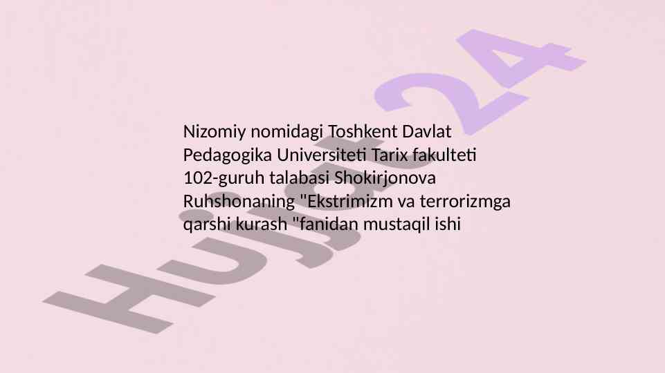 Ijtimoiy barqarorlikni ta'minlash va ekstrimizm