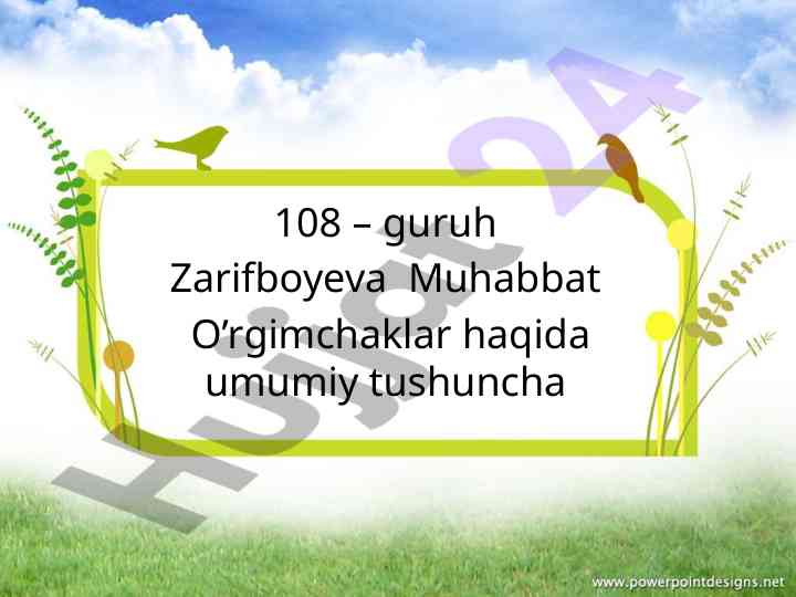 O’rgimchaklar haqida umumiy tushuncha
